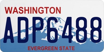 WA license plate ADP6488