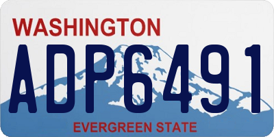 WA license plate ADP6491
