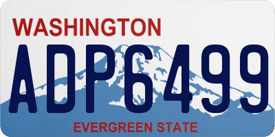 WA license plate ADP6499