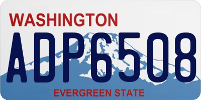 WA license plate ADP6508