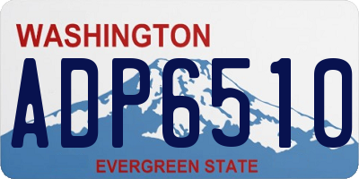 WA license plate ADP6510