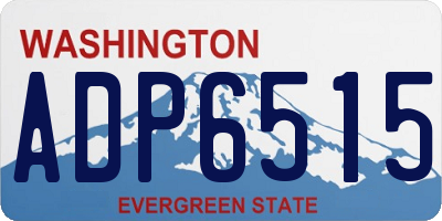WA license plate ADP6515