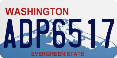 WA license plate ADP6517