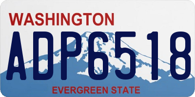 WA license plate ADP6518