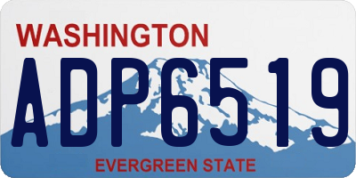 WA license plate ADP6519