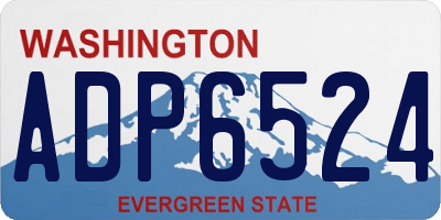 WA license plate ADP6524