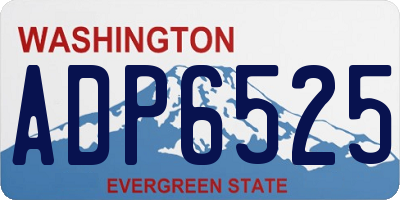 WA license plate ADP6525