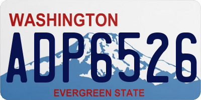 WA license plate ADP6526