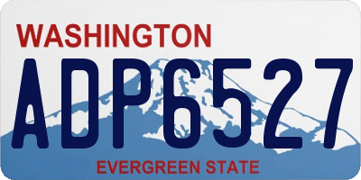 WA license plate ADP6527