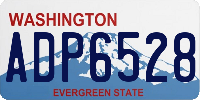 WA license plate ADP6528