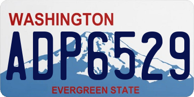 WA license plate ADP6529