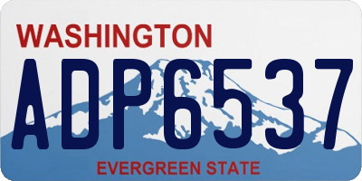 WA license plate ADP6537