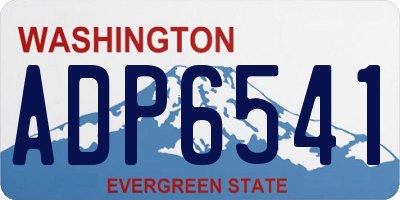 WA license plate ADP6541