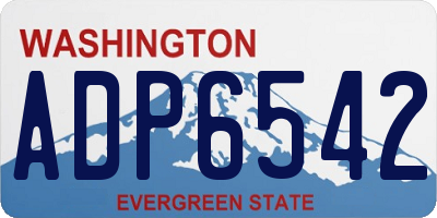 WA license plate ADP6542