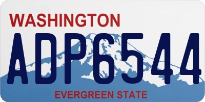 WA license plate ADP6544