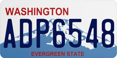WA license plate ADP6548