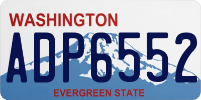 WA license plate ADP6552