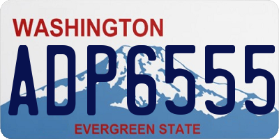WA license plate ADP6555
