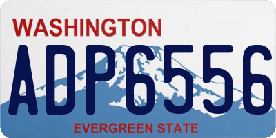 WA license plate ADP6556