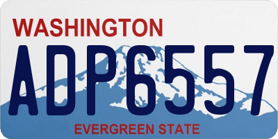WA license plate ADP6557