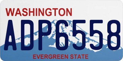WA license plate ADP6558