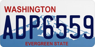 WA license plate ADP6559