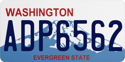 WA license plate ADP6562