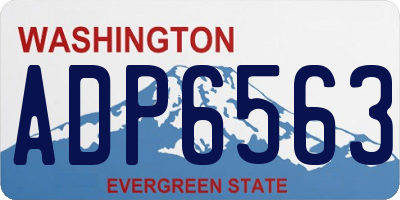 WA license plate ADP6563