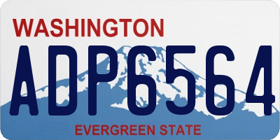 WA license plate ADP6564