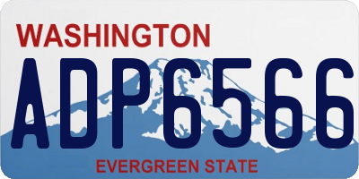 WA license plate ADP6566