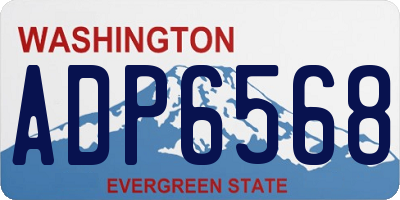 WA license plate ADP6568