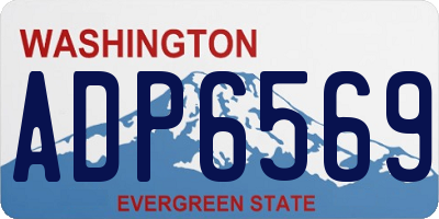 WA license plate ADP6569