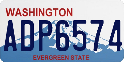 WA license plate ADP6574