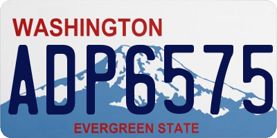WA license plate ADP6575