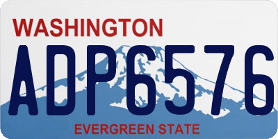WA license plate ADP6576