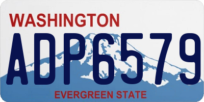 WA license plate ADP6579