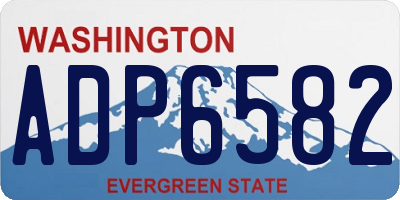 WA license plate ADP6582