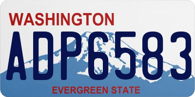 WA license plate ADP6583
