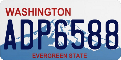 WA license plate ADP6588