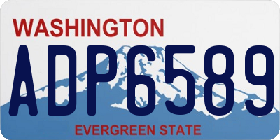 WA license plate ADP6589