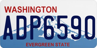 WA license plate ADP6590