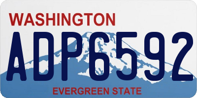 WA license plate ADP6592