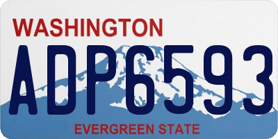 WA license plate ADP6593