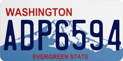 WA license plate ADP6594