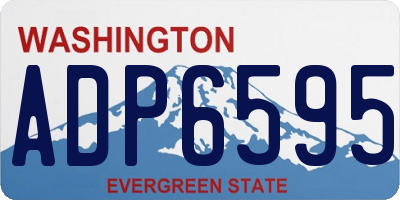 WA license plate ADP6595