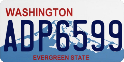 WA license plate ADP6599