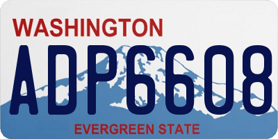 WA license plate ADP6608