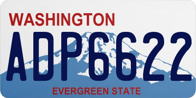 WA license plate ADP6622