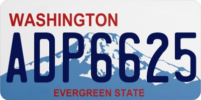 WA license plate ADP6625