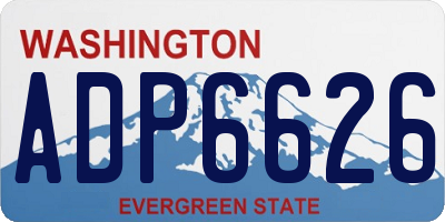 WA license plate ADP6626